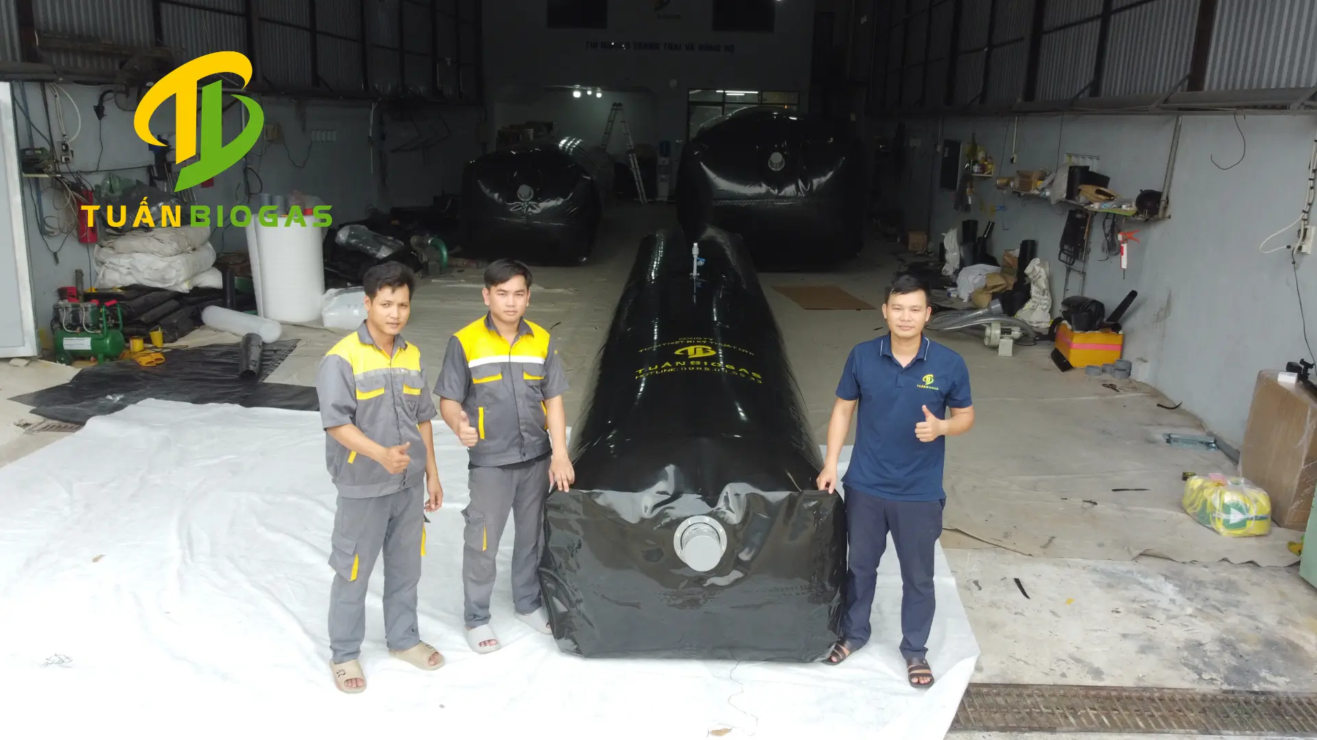 Mặt bích túi biogas vuông cố định phẳng không bị kéo giật bởi áp lực nước thải