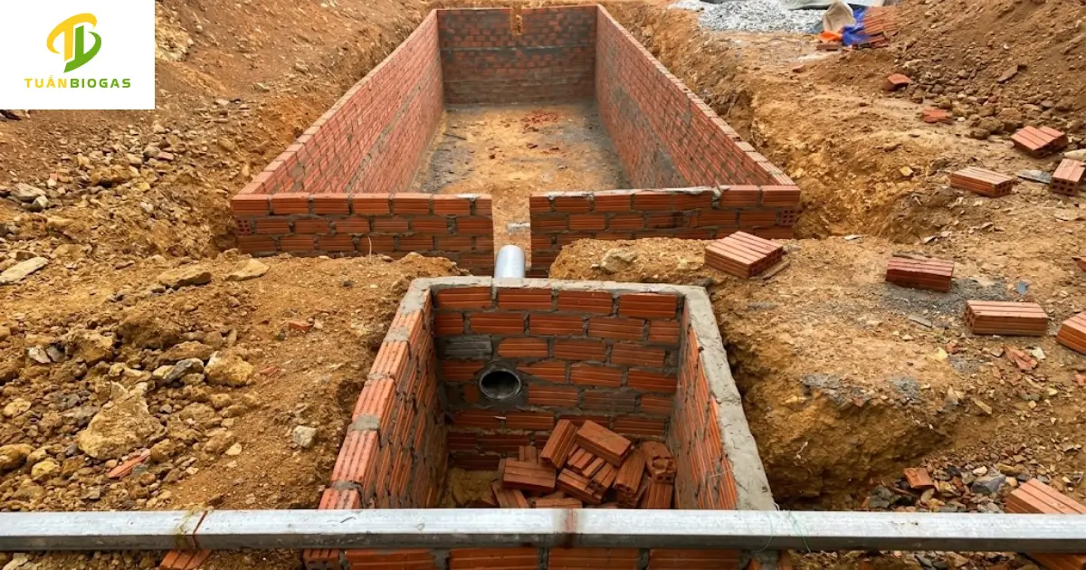  Bản vẽ thiết kế kỹ thuật hố gom lắng cặn kích thước 1.5m x 1.5m x 1.2m