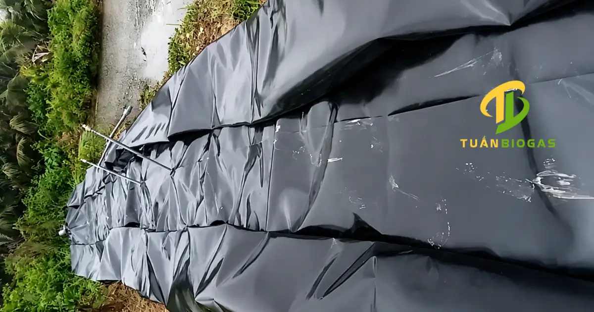So sánh thao tác đấu nối ống túi biogas trên bờ và dưới nước