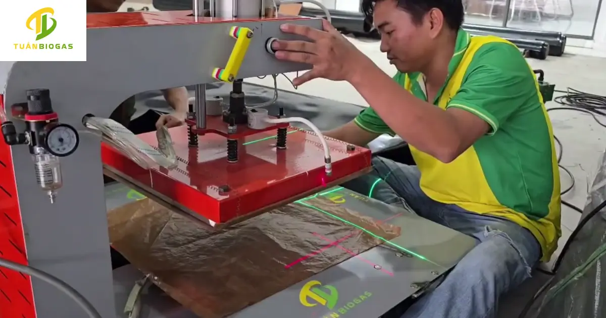 Đường hàn nhiệt thủy lực khép kín chu trình đạt chuẩn xuất xưởng của Tuấn Biogas