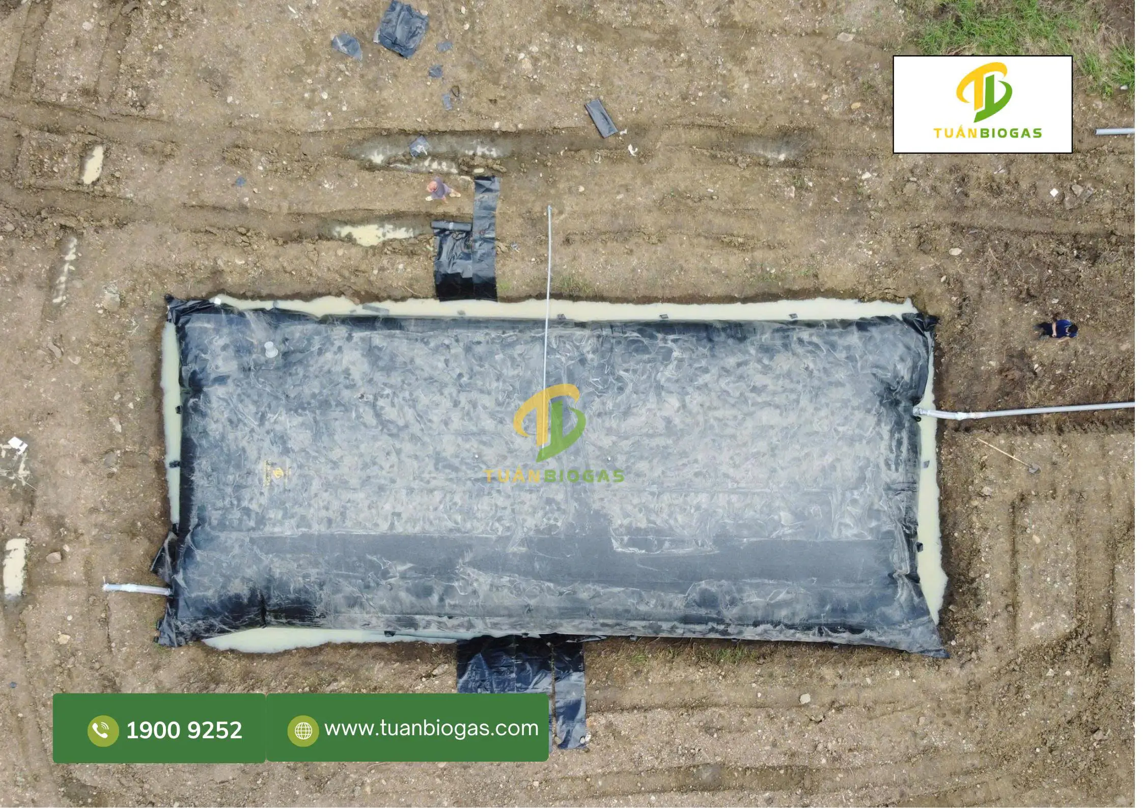 Túi biogas nâng lên hạ xuống theo mực nước ngầm dâng cao mùa mưa rút xuống mùa nắng